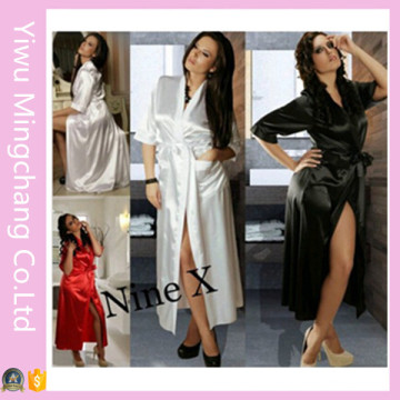 Hot Sale Europe et America Sexy Ice Silk Long Bathrobe